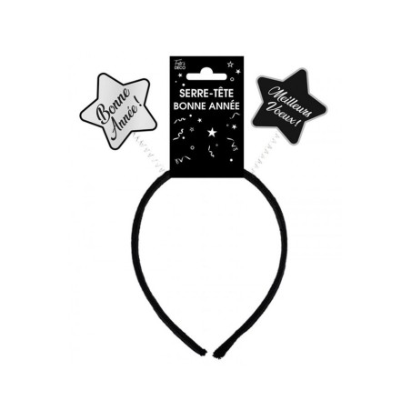 SERRE TETE TIARE BONNE ANNEE ARGENT