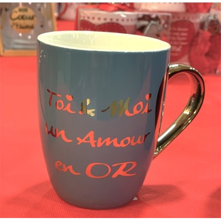 MUG TOI ET MOI UN AMOUR EN OR