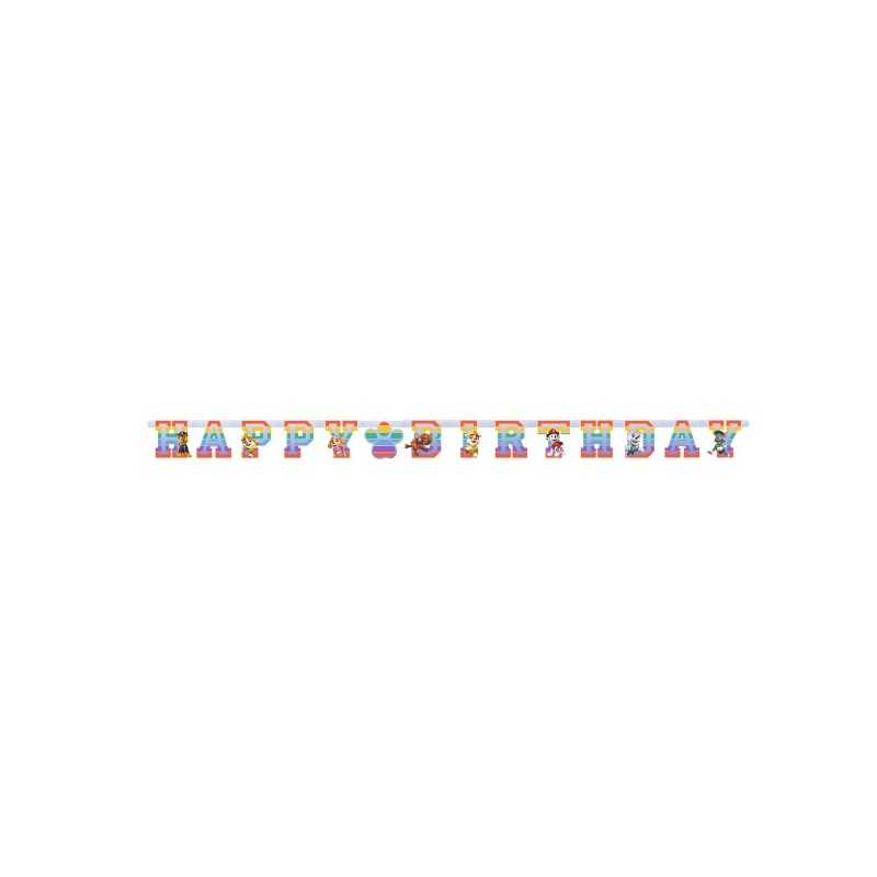 GUIRLANDE HAPPY BIRTHDAY PAT PATROUILLE 15 X 180 CM 