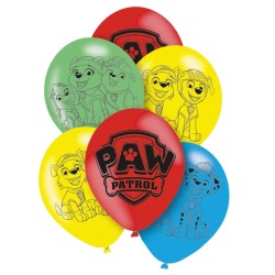 6 BALLONS LATEX PAT PATROUILLE 27.5 CM 