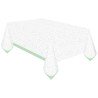 NAPPE PAPIER BLANC ET VERT HELLO BABY 120 X 180 CM