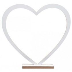 DECORATION GRAND COEUR BLANC 39 CM X 39 CM