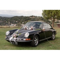 KIT DE DECORATION VOITURE ARGENT ET BLANC