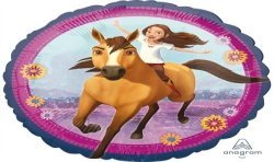 BALLON METALLIQUE ROND CHEVAL SPIRIT 43 CM