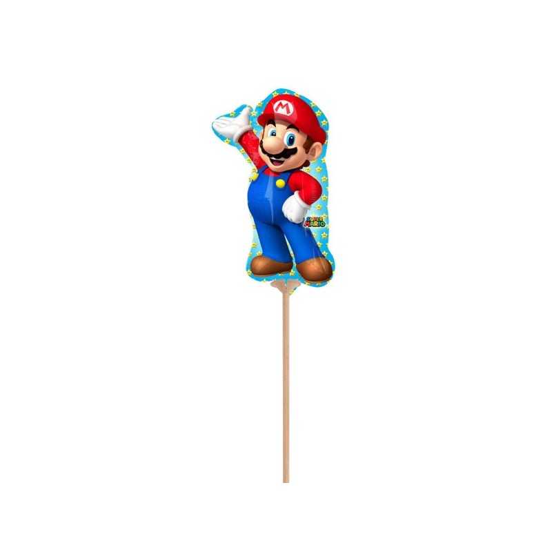 BALLON METALLIQUE PERSONNAGE MARIO 20 X 30 CM
