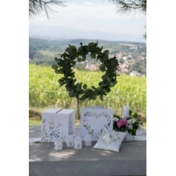 URNE CARREE MARIAGE VEGETAL 20 x 20 x 20 CM