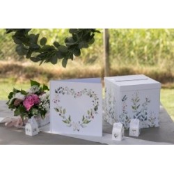 URNE CARREE MARIAGE VEGETAL 20 x 20 x 20 CM