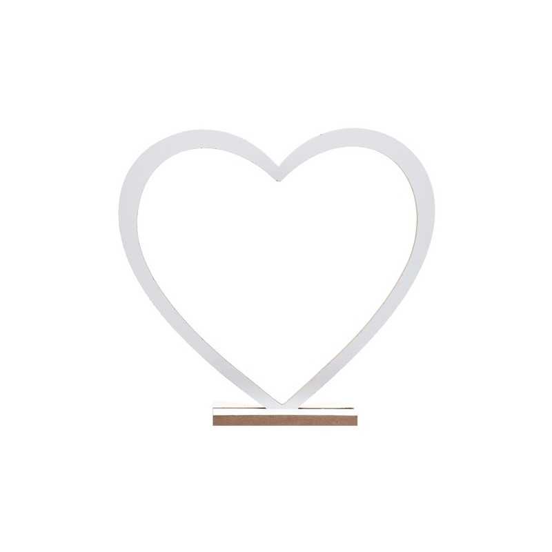 DECORATION COEUR BLANC 25 x 4 x 24 CM