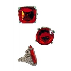 BAGUE FAUSSE PIERRE ROUGE 