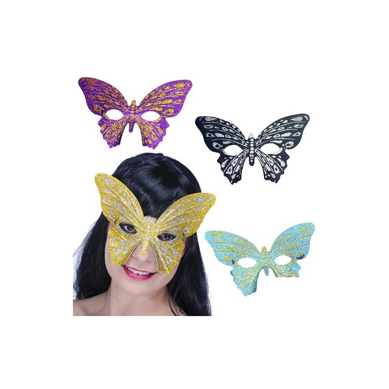 MASQUE LOUP  PAPILLONS COULEURS ASSORTIS MASQUE LOUP  PAPILLONS COULEURS ASSORTIS