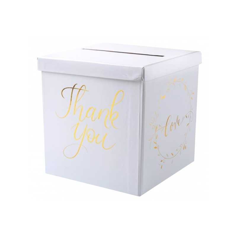 URNE CARREE MARIAGE LOVE THANK YOU 20 x 20 x 20 CM