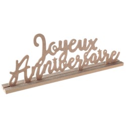 LETTRES JOYEUX ANNIVERSAIRE  COULEUR NATURELLE 33.5 x 4.5 x 12 CM