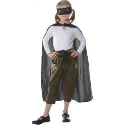 CAPE ET MASQUE NOIR SUPER HEROS 