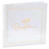 LIVRE D'OR BLANC BAPTEME OR 24 X 24 CM