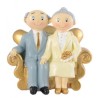 FIGURINE COUPLE NOCES D'OR 15 X 10 X 15 CM  FIGURINE COUPLE NOCES D'OR 15 X 10 X 15 CM