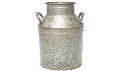 POT ARGENT ZINC DIA 20.5 CM X 51 CM HT