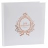 LIVRE D'OR CARRE JUST MARRIED BLANC ET ROSE GOLD 24 x 24 CM LIVRE D'OR CARRE JUST MARRIED BLANC ET ROSE GOLD 24 x 24 CM